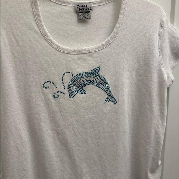 Isaac’s Designs White Dolphin 🐬T shirt XL - Picture 3 of 10